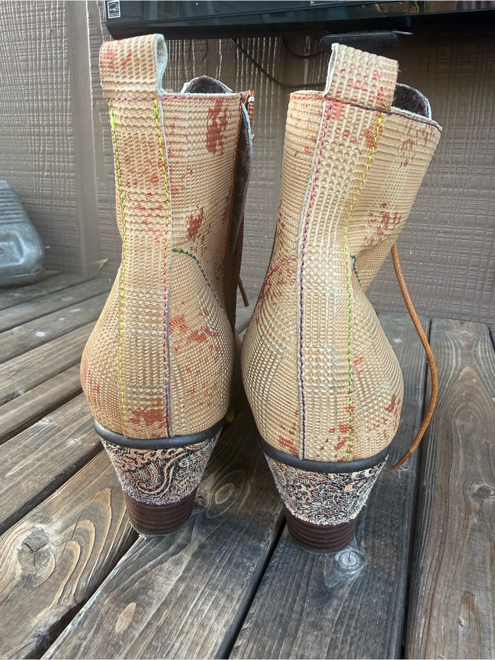 L’Artiste by Spring Step Leather Multi Print Boot Size 9 (40EU) - Picture 5 of 15